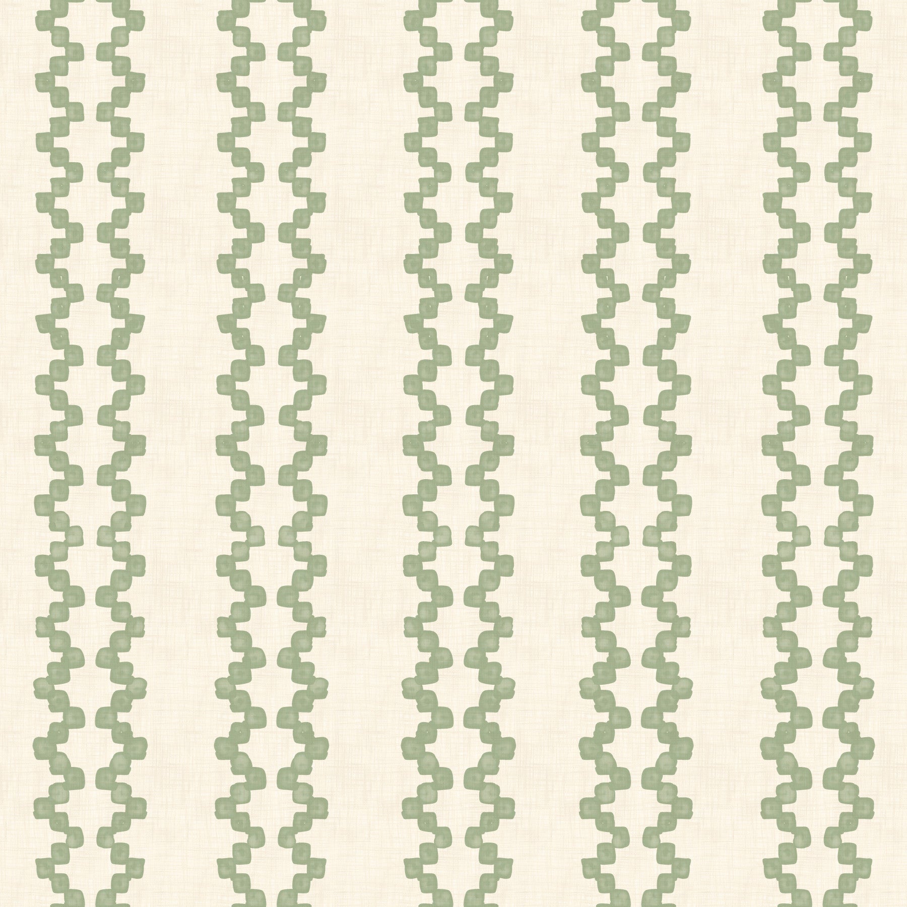 Zellige Striped Ornament Coastal Green Wallpaper⁠