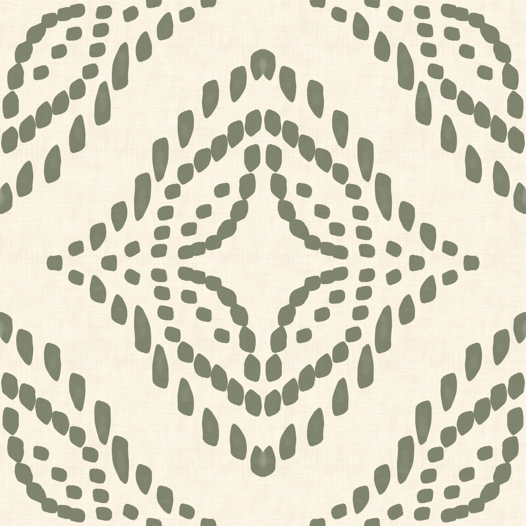 Block Print Ornament Palm Green Wallpaper⁠