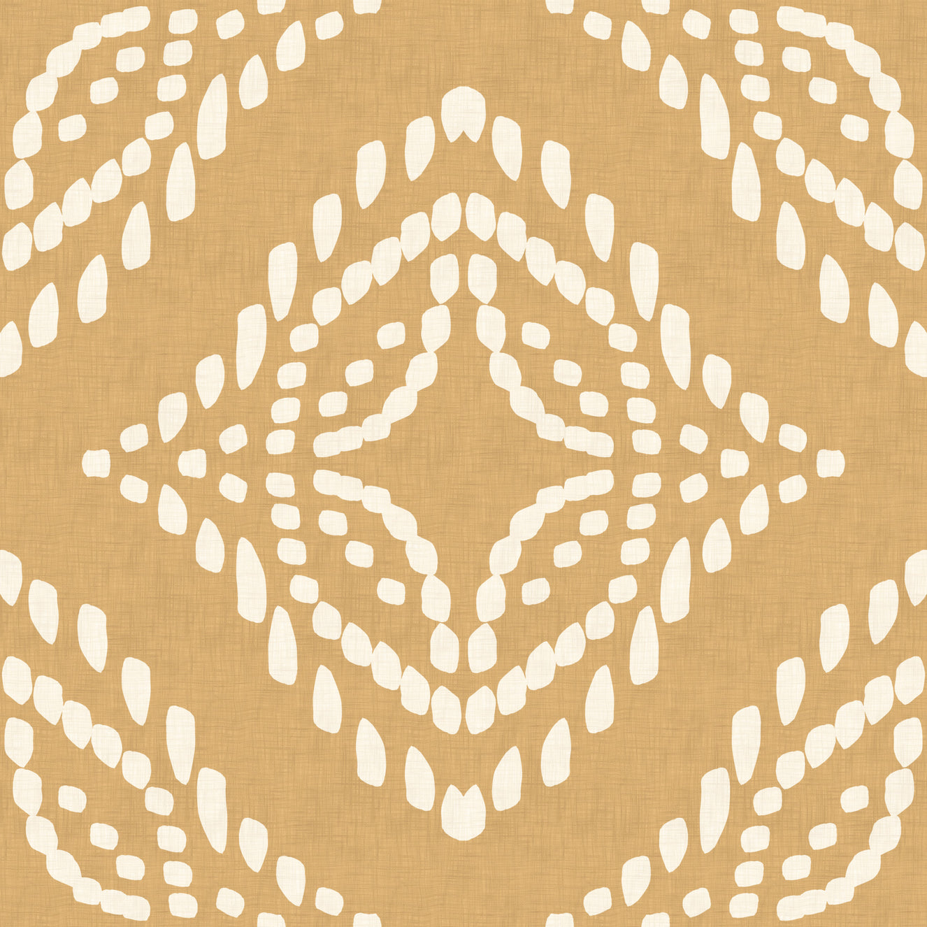 Block Print Ornament Sand Canvas Wallpaper⁠