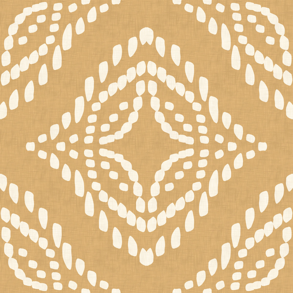 Block Print Ornament Sand Canvas Wallpaper⁠