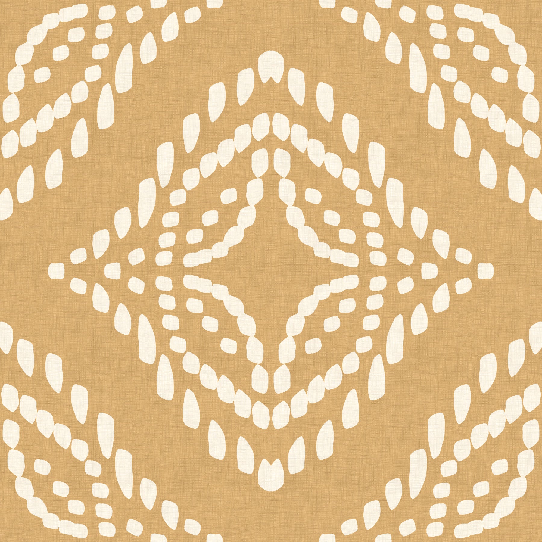 Block Print Ornament Sand Canvas Wallpaper⁠