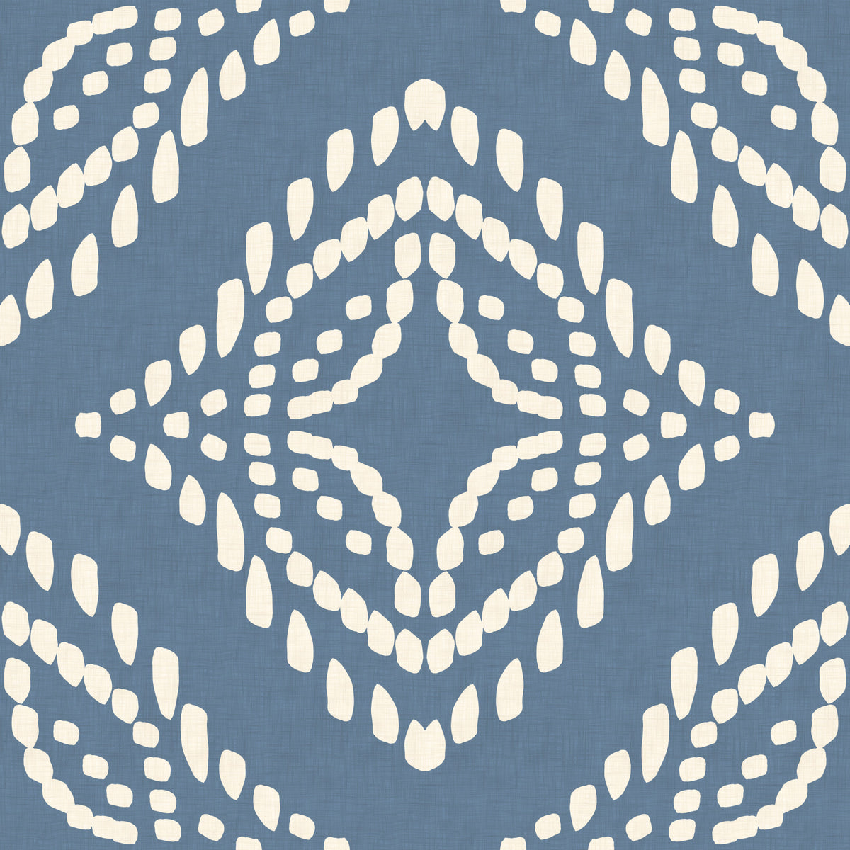 Block Print Ornament Slate Blue Canvas Wallpaper⁠ in your room — zoomed