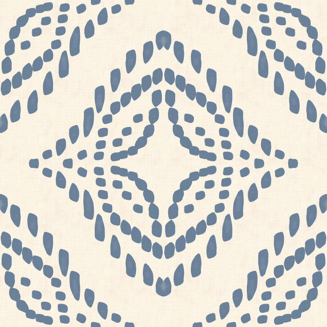 Block Print Ornament Slate Blue Wallpaper⁠