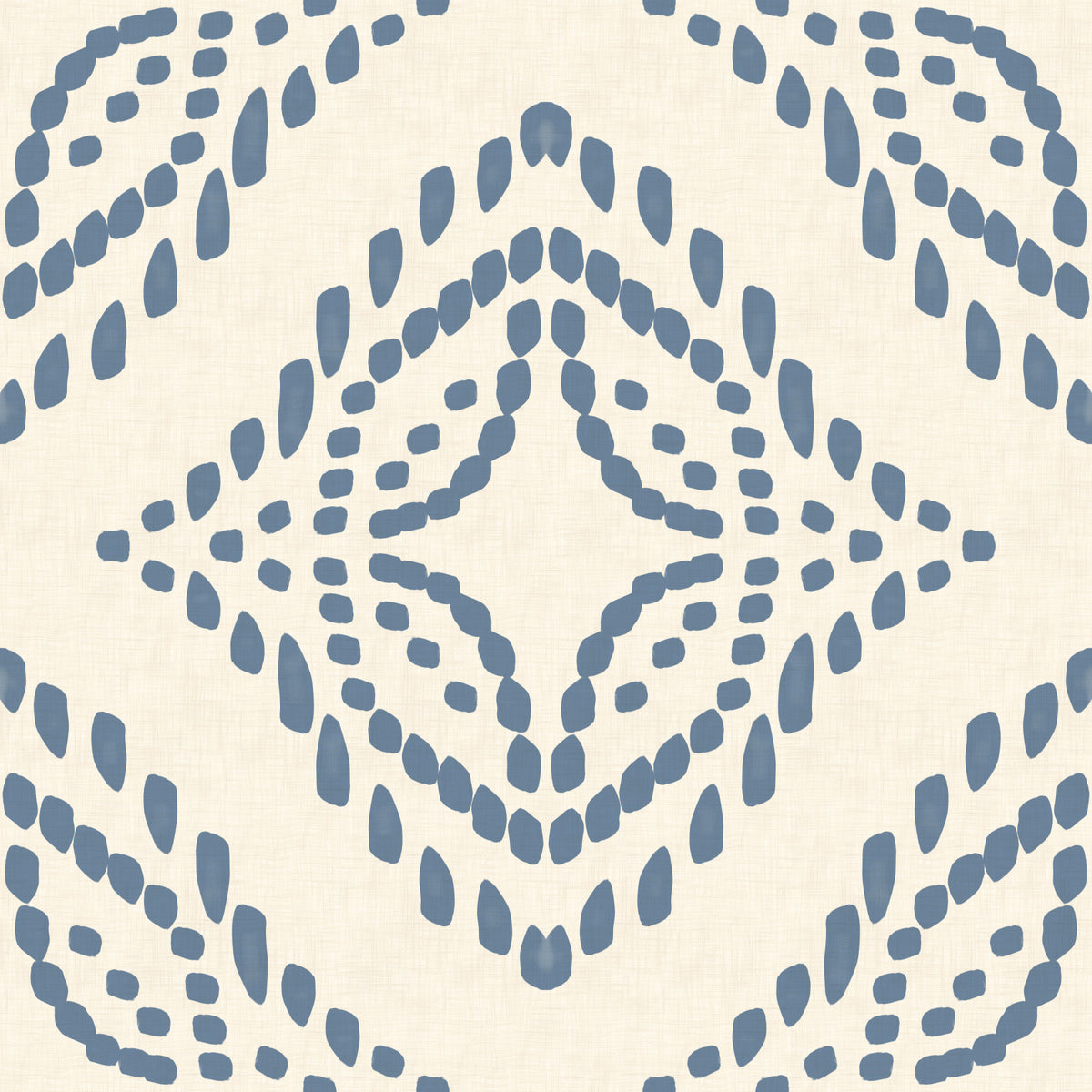 Block Print Ornament Slate Blue Wallpaper⁠