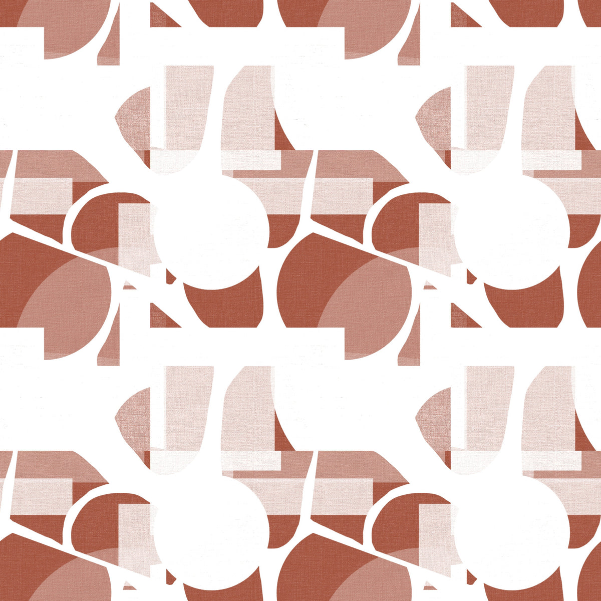 Terracotta Geometric Flow Clay Shapes Wallpaper⁠