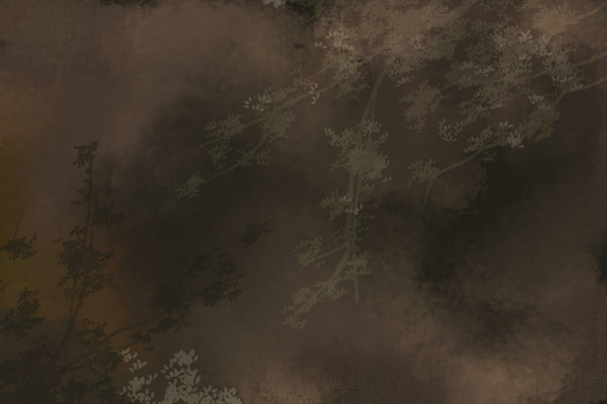 Woodland Haze Tapestry moody Misty Forest Wall Mural