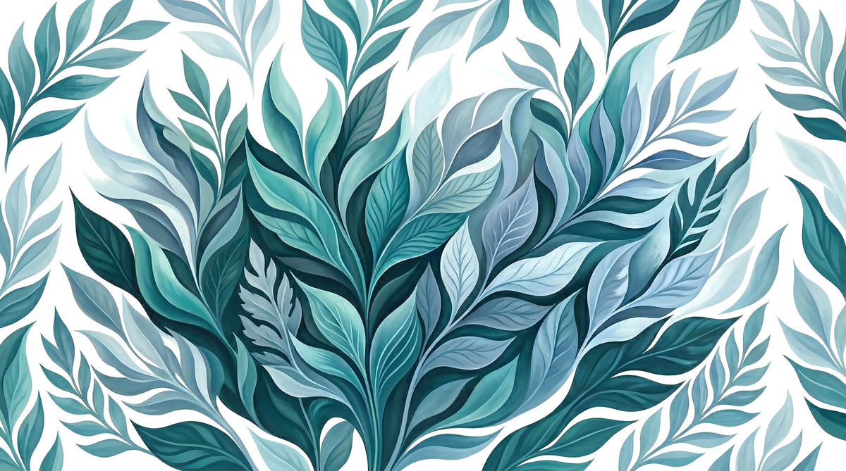 Serene Leaf Dance Wall Mural