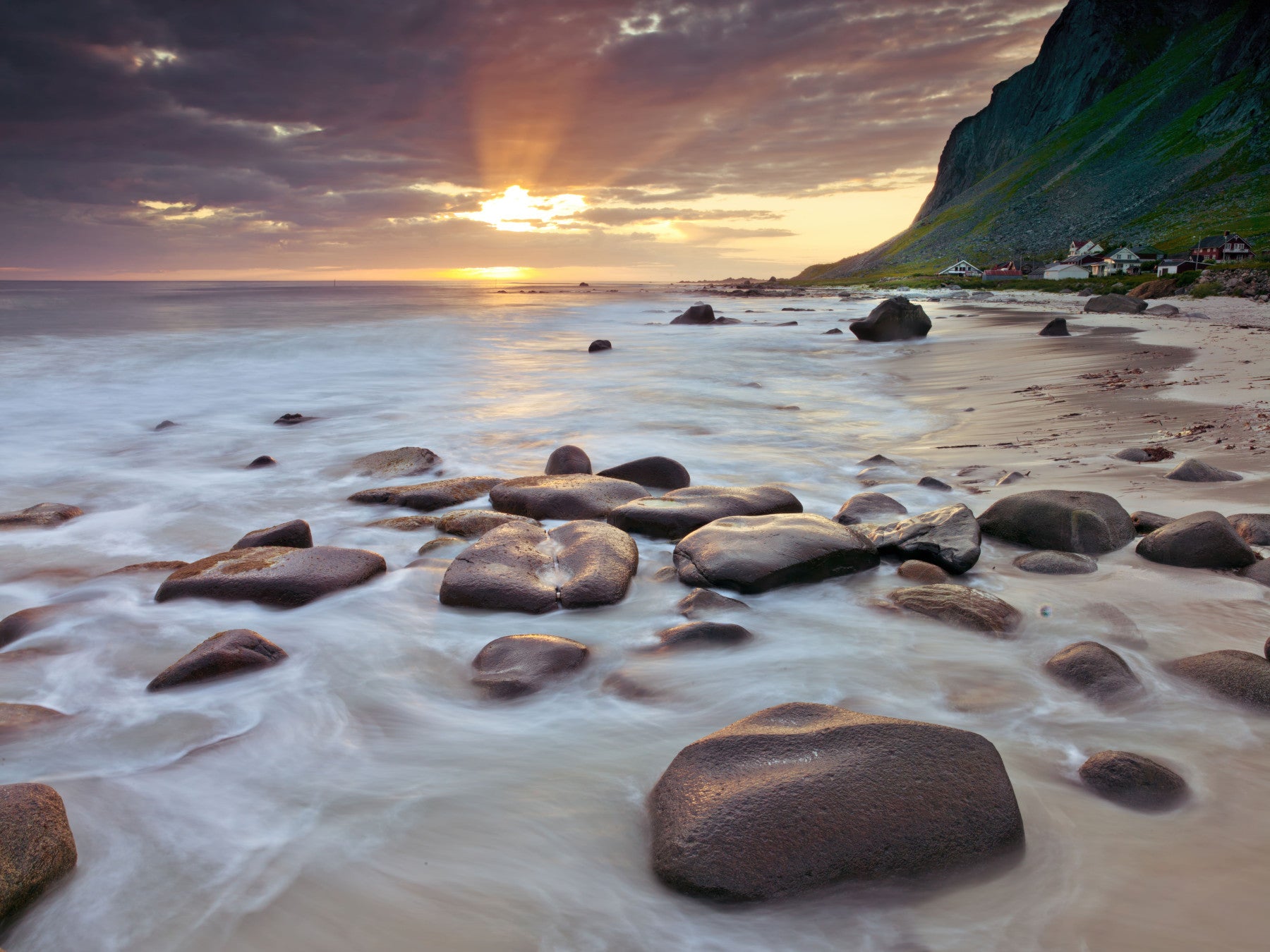 Coastal Sunset Serenity Wall Mural