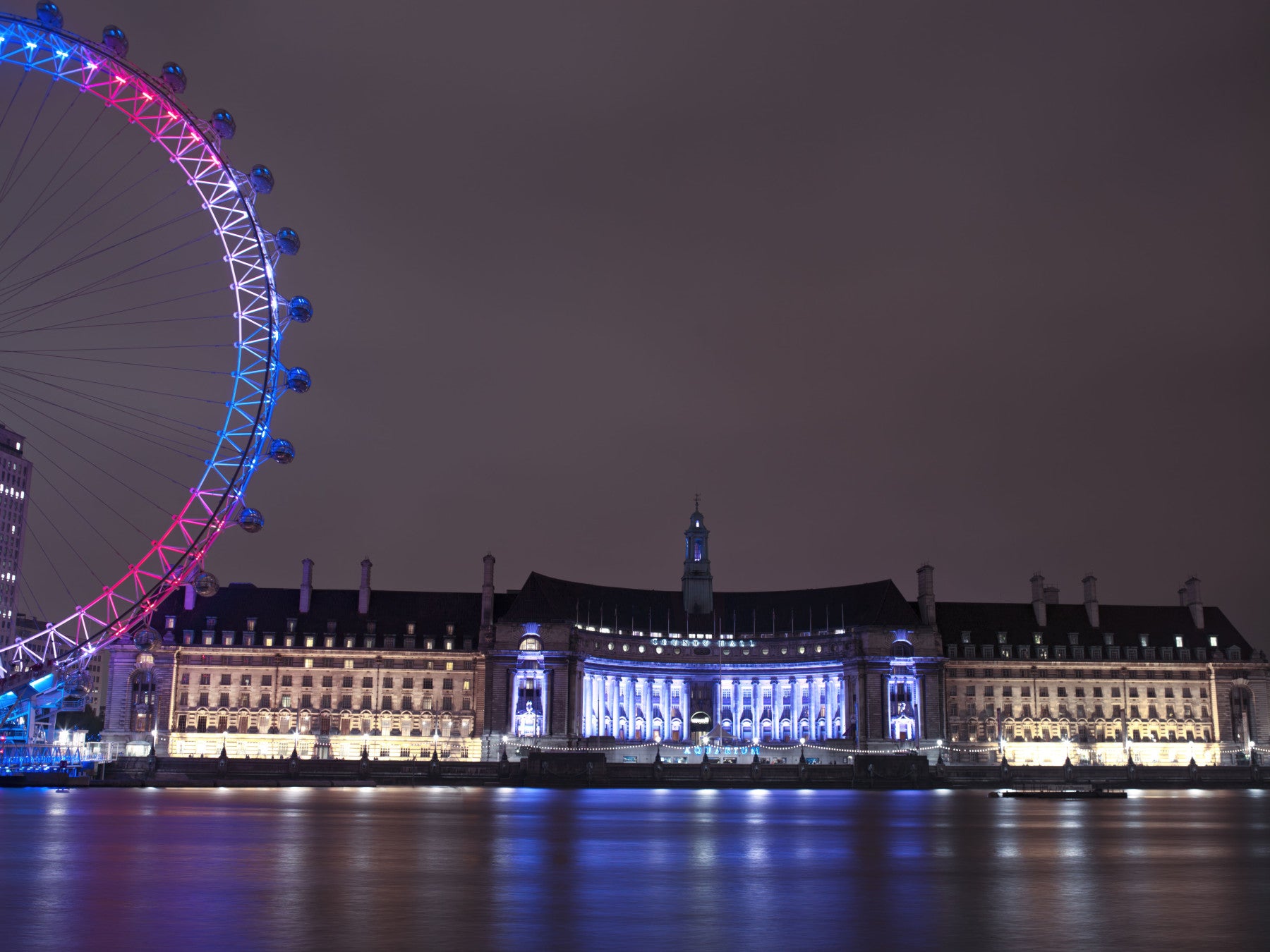 London Night Glow: Embankment Reflections Wall Mural