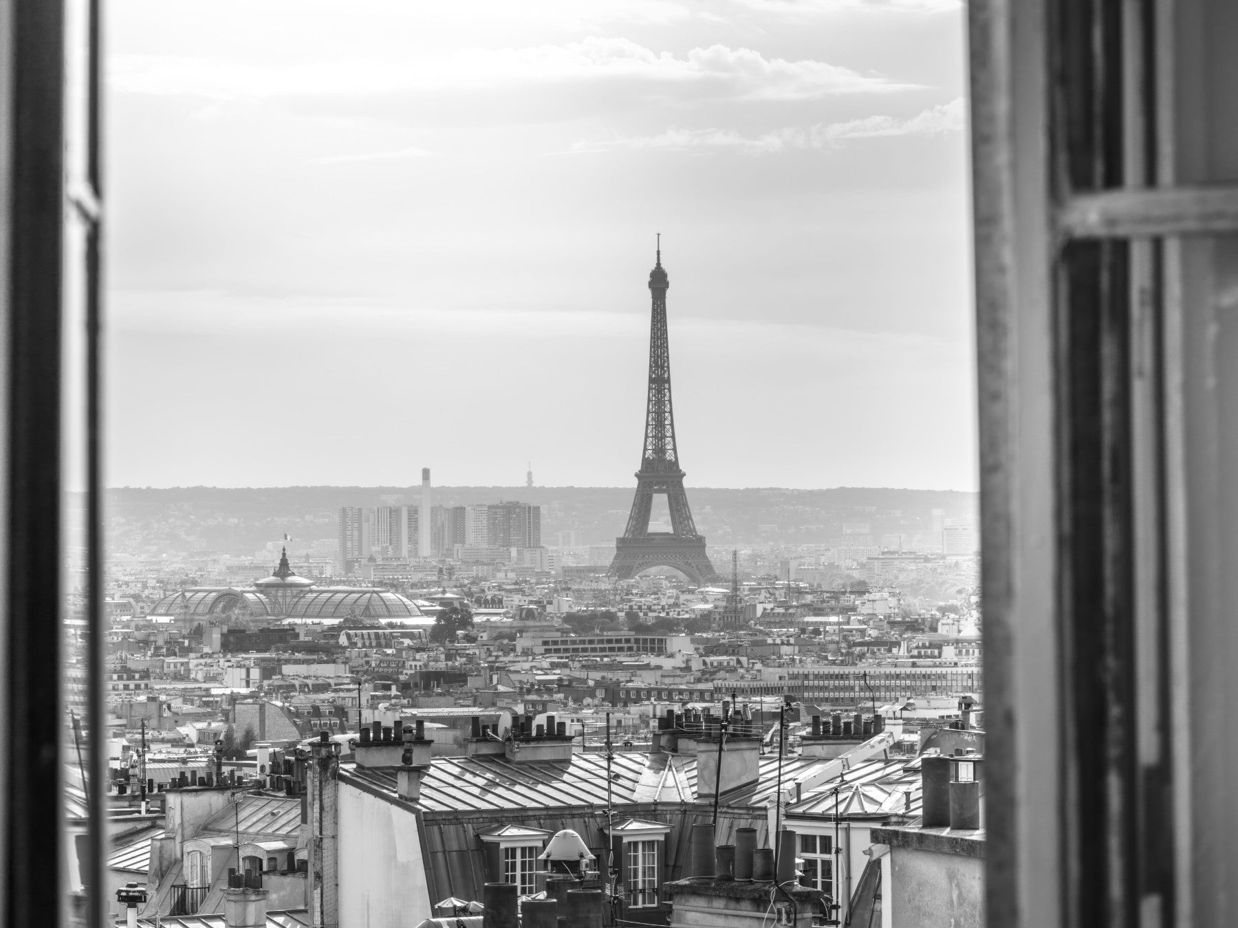 Parisian Window View Wall Mural