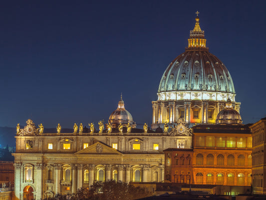 Vatican Night: Illuminated Majesty Wall Mural