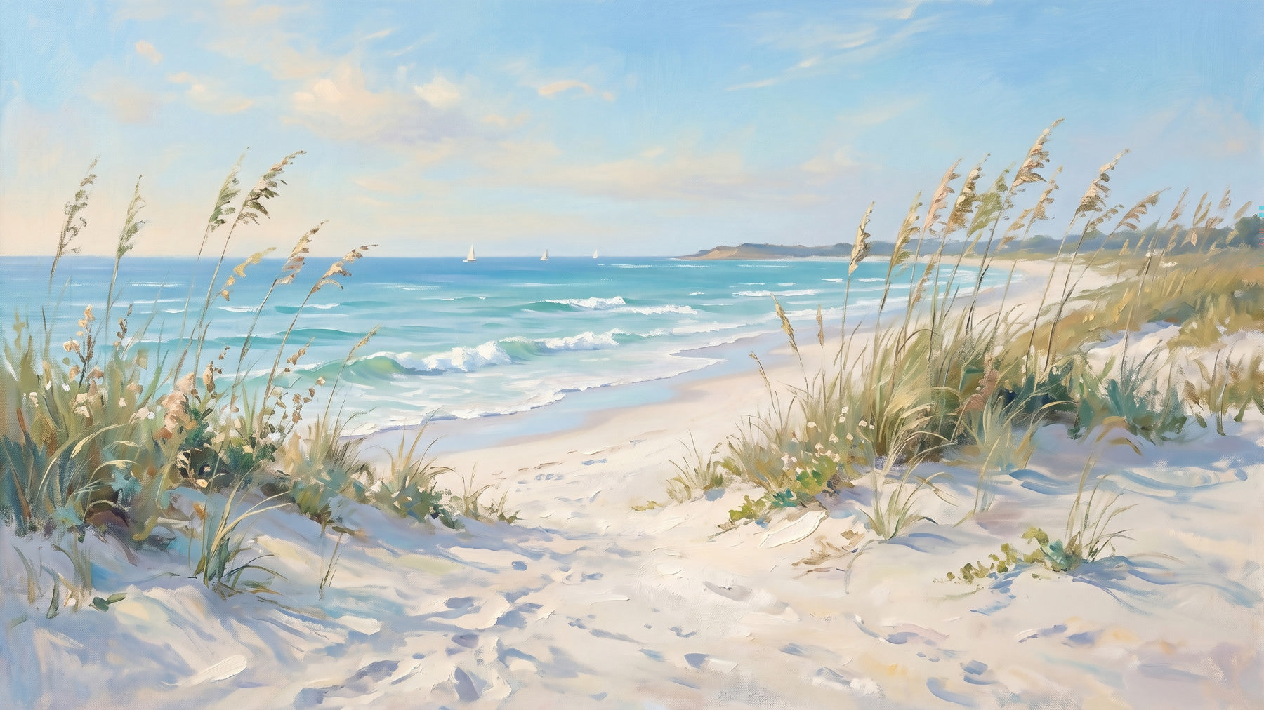 Coastal Serenity Pathway Wall Mural