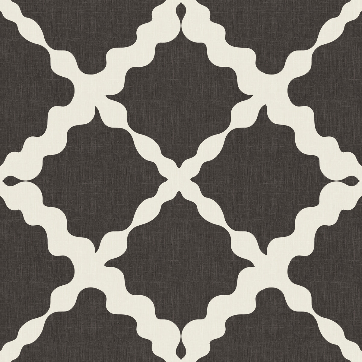 Textured Lattice Trellis Geometric Brown Minimalist Modern Wallpaper⁠ in your room — zoomed