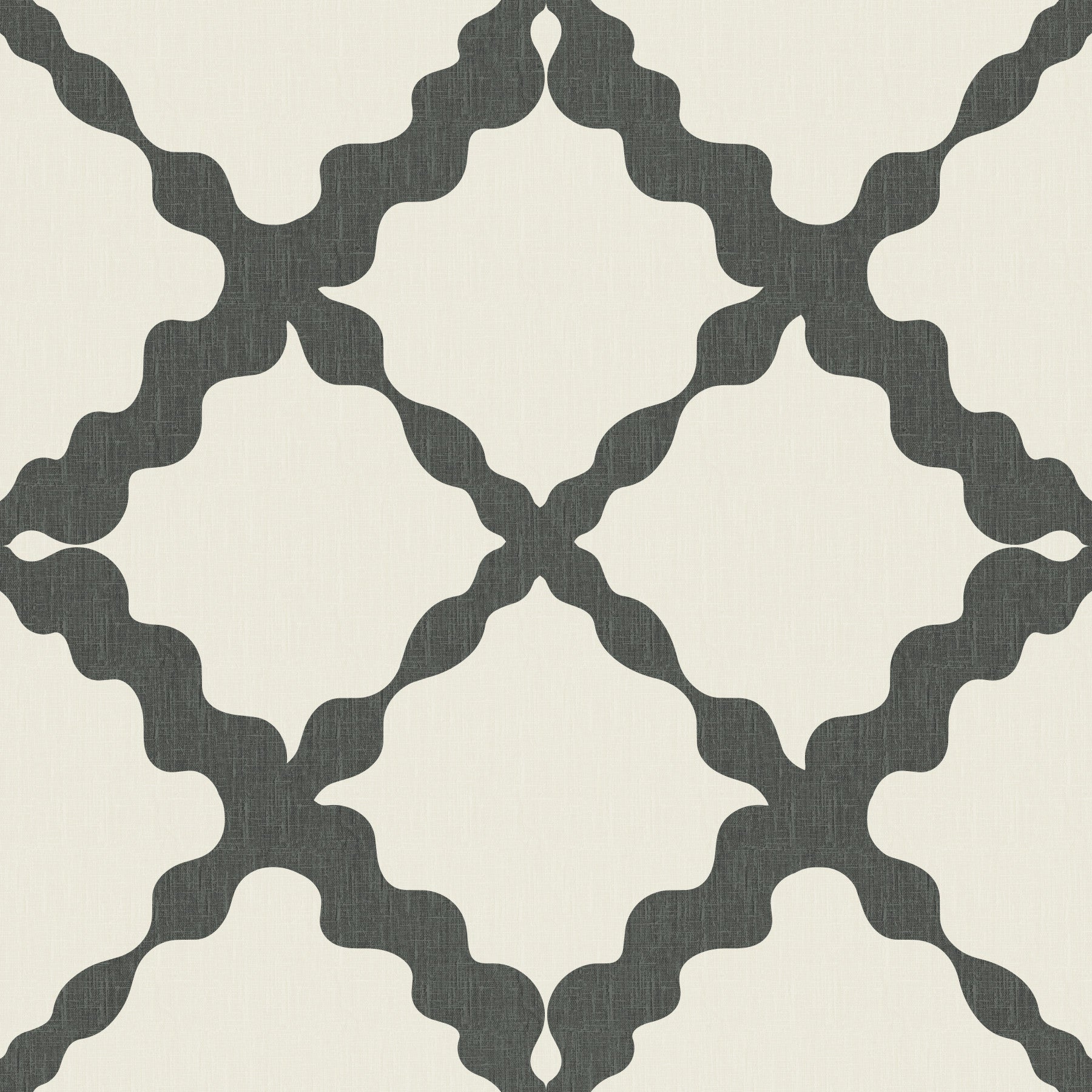 Textured Lattice Trellis Geometric Grey Minimalist Modern Wallpaper⁠