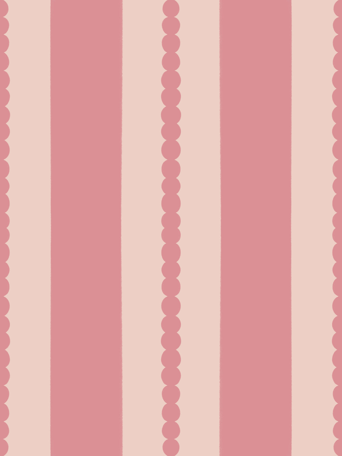 Blush Scallop Stripes Wallpaper⁠