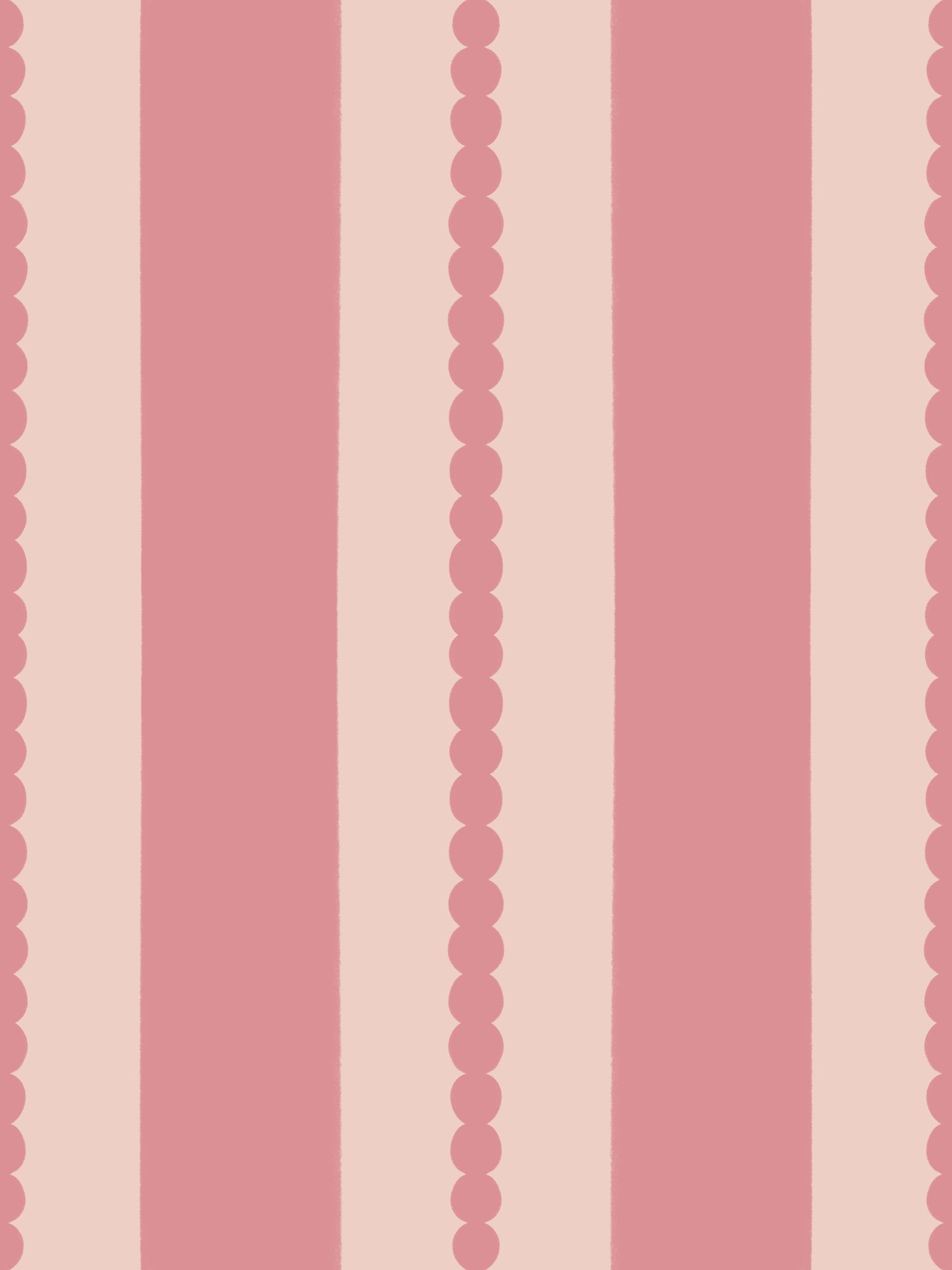Blush Scallop Stripes Wallpaper⁠