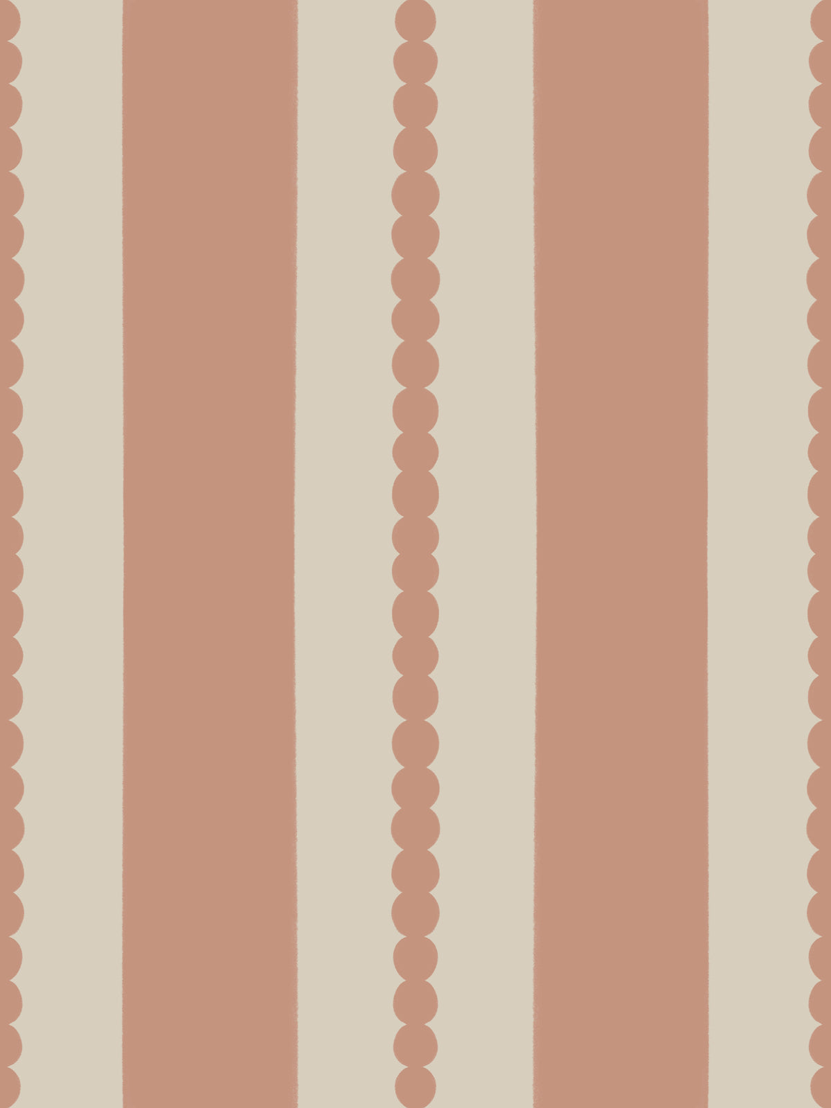 Warm Sands & Terracotta Stripes Wallpaper⁠