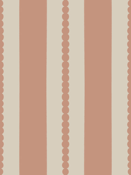 Warm Sands & Terracotta Stripes Wallpaper⁠