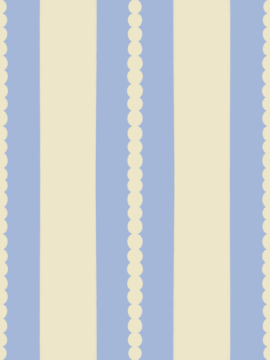 Scalloped Sky Stripes Wallpaper⁠
