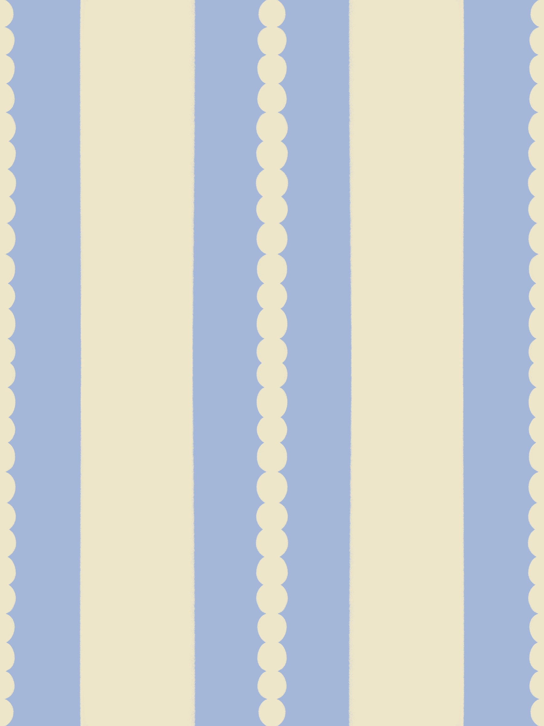 Scalloped Sky Stripes Wallpaper⁠