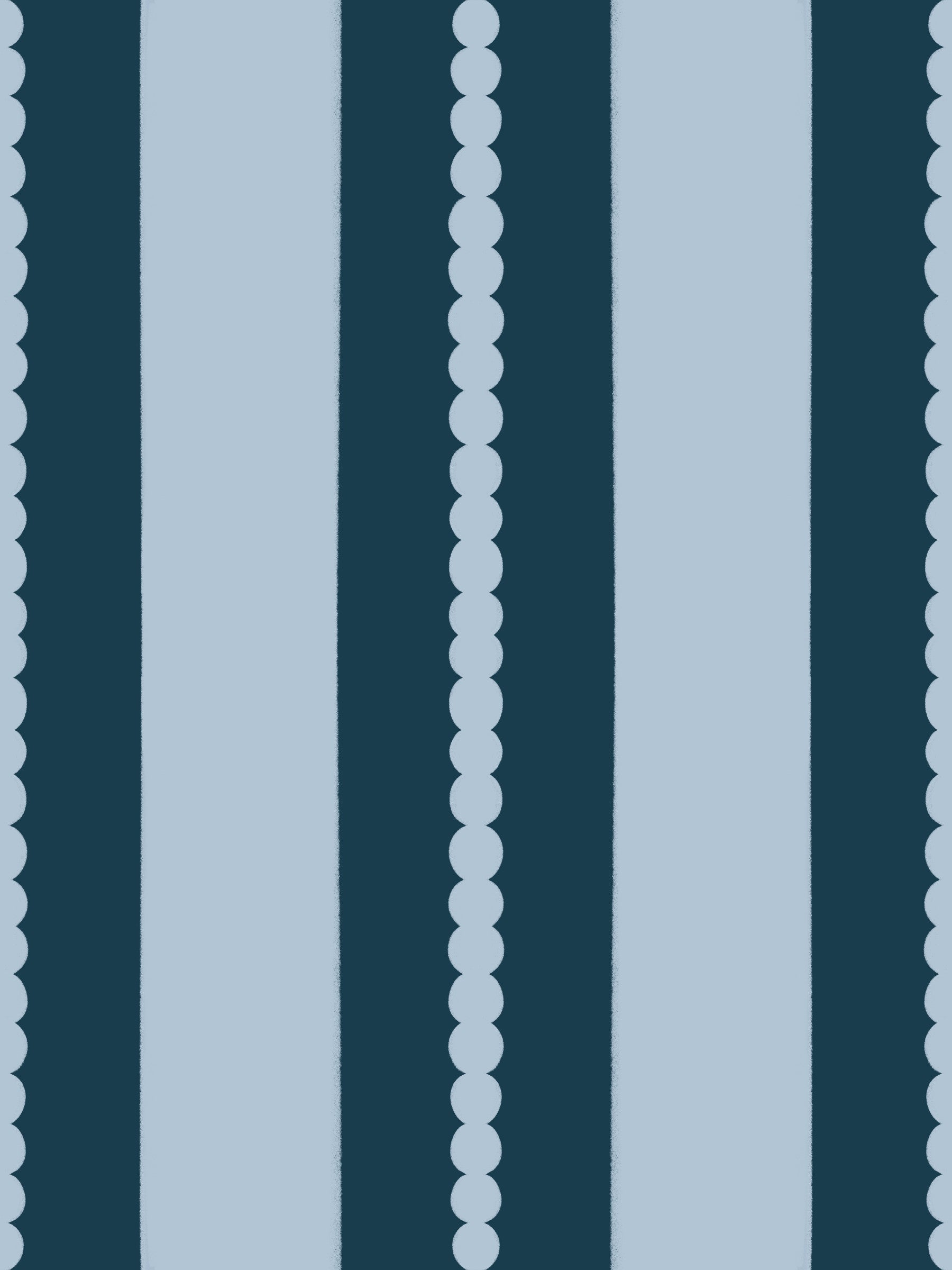 Scallop & Dot Vertical Harmony Wallpaper⁠