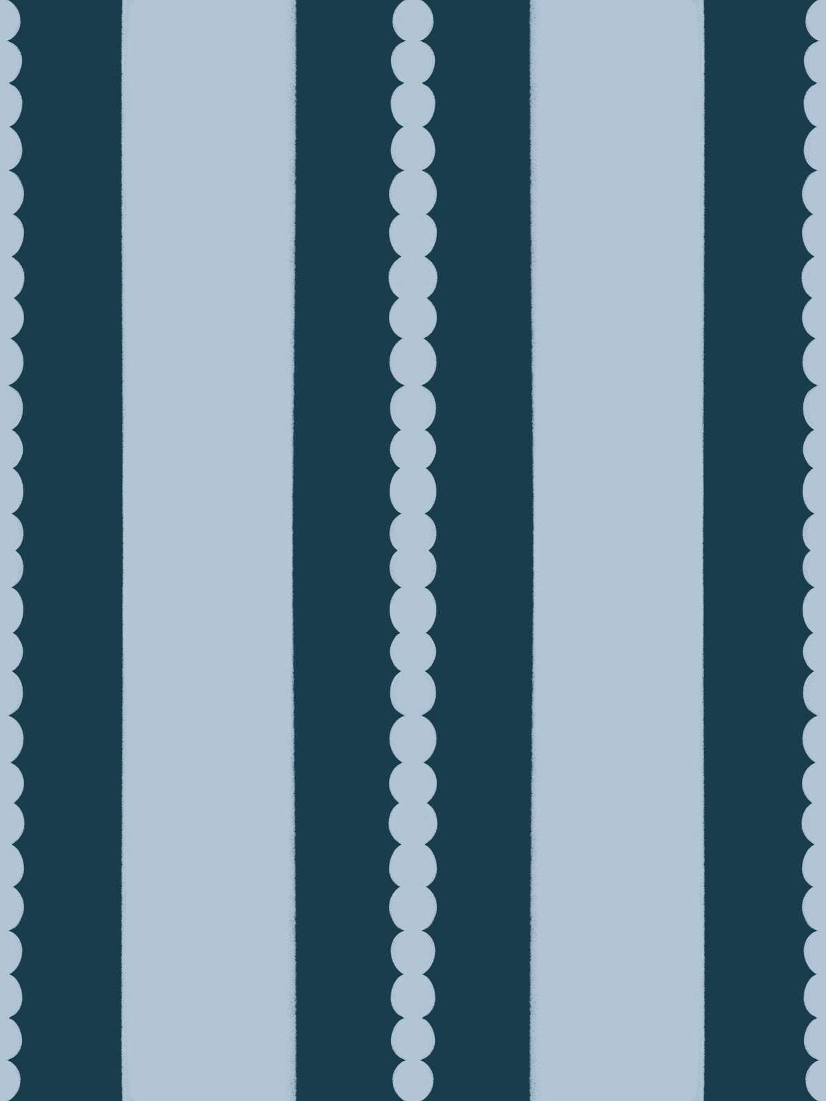 Scallop & Dot Vertical Harmony Wallpaper⁠ in your room — zoomed