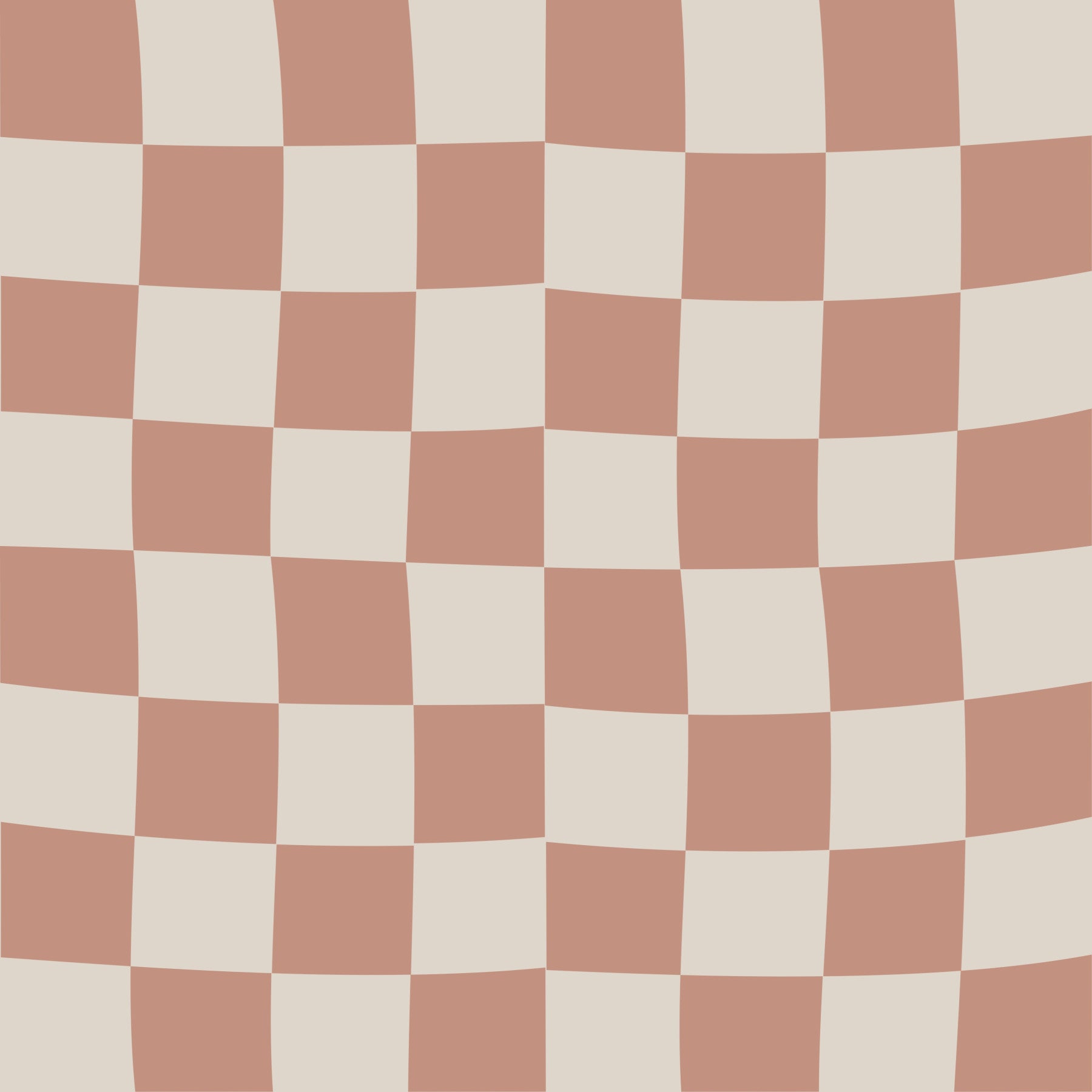 Peach & Cream Checker Waves Wallpaper⁠
