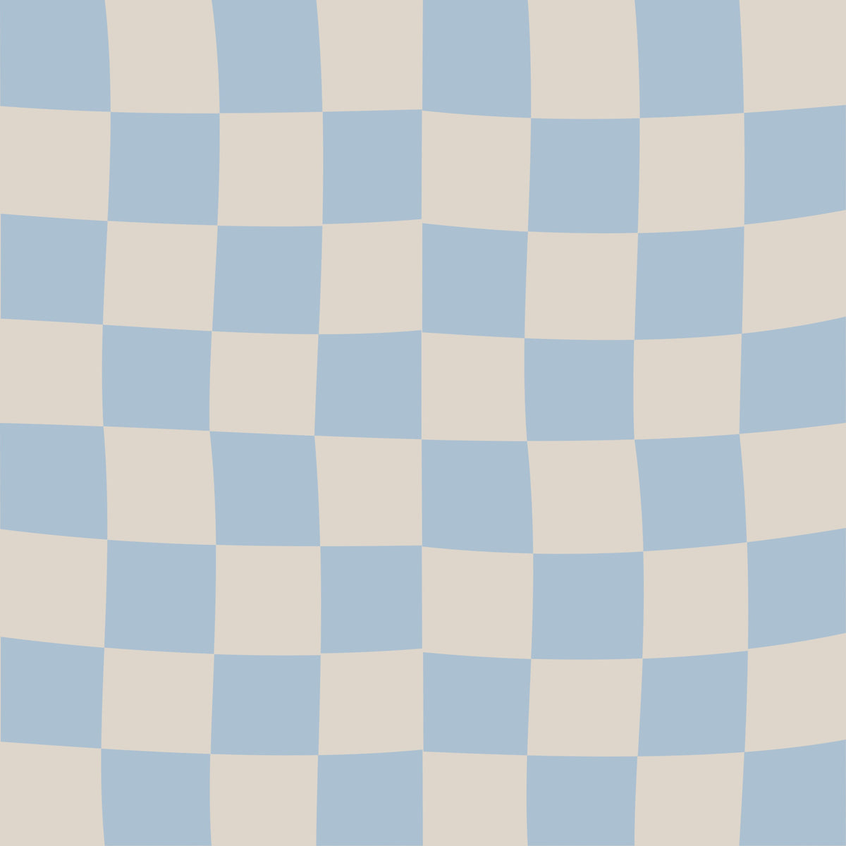 Azure & Beige Check Wave Wallpaper⁠