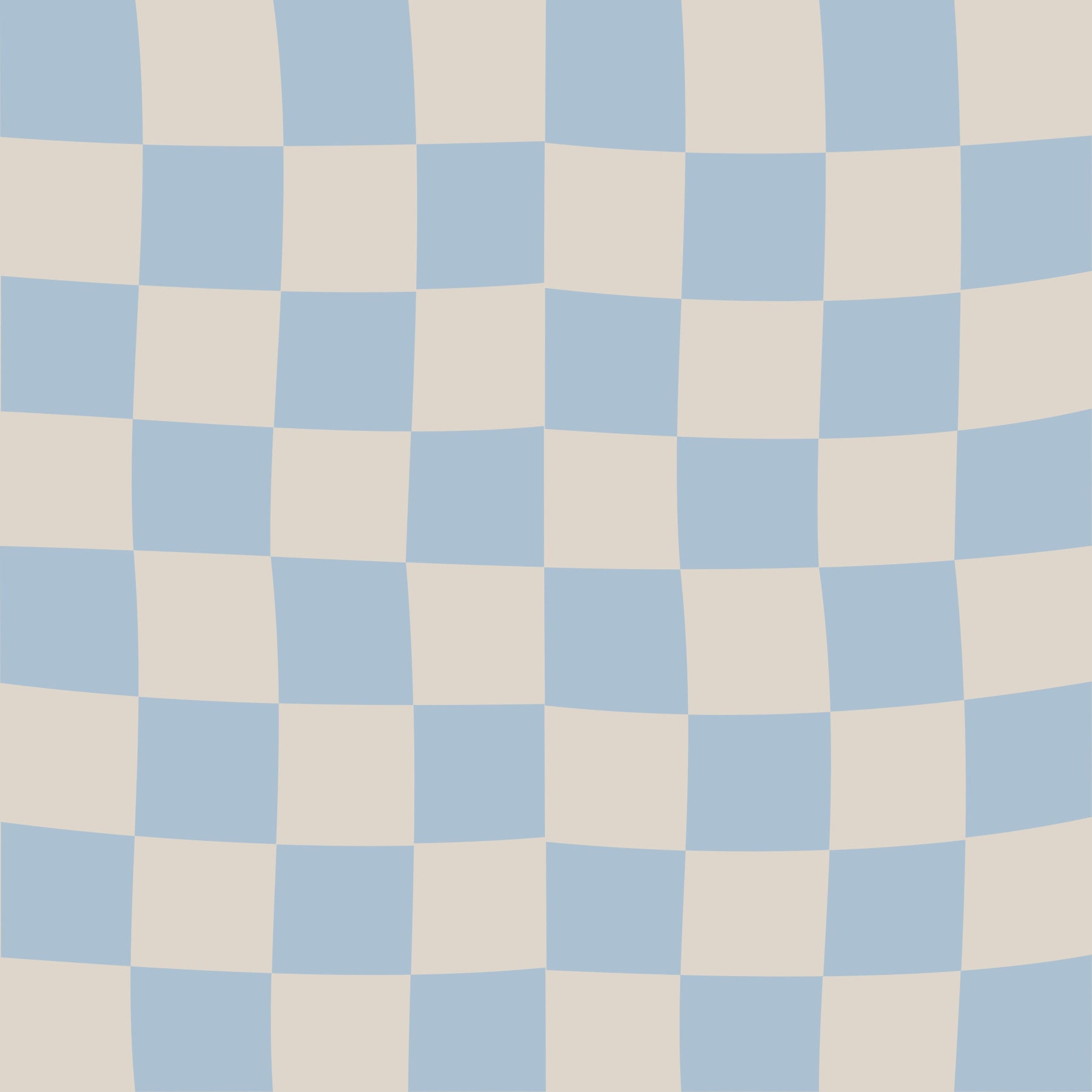 Azure & Beige Check Wave Wallpaper⁠
