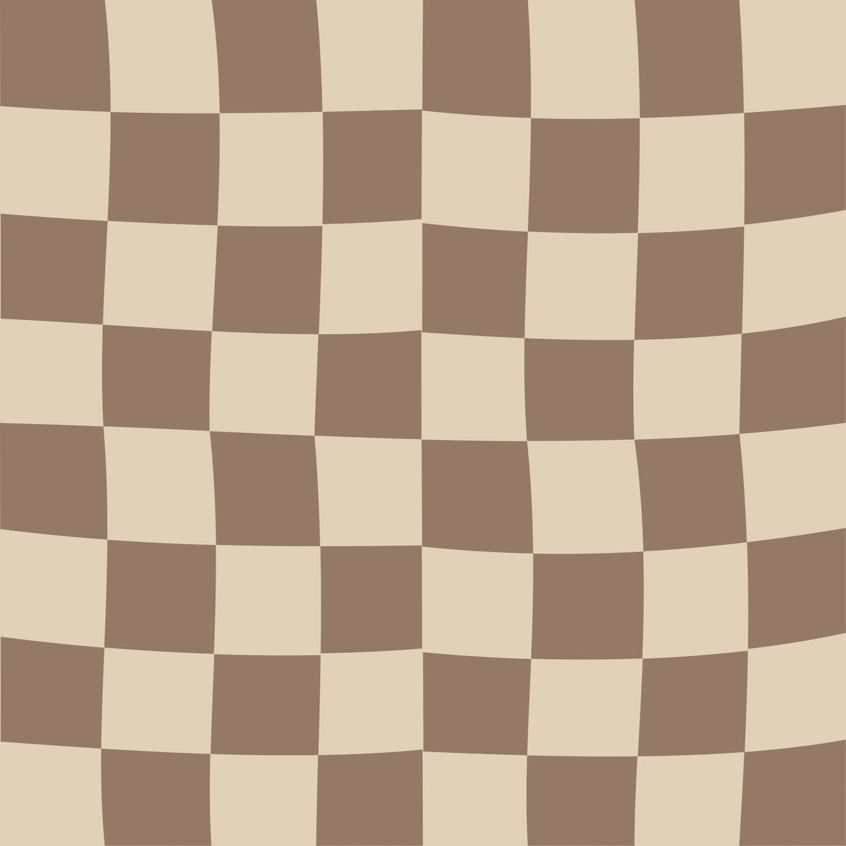 Wavy Beige Check Wallpaper⁠ in your room — zoomed