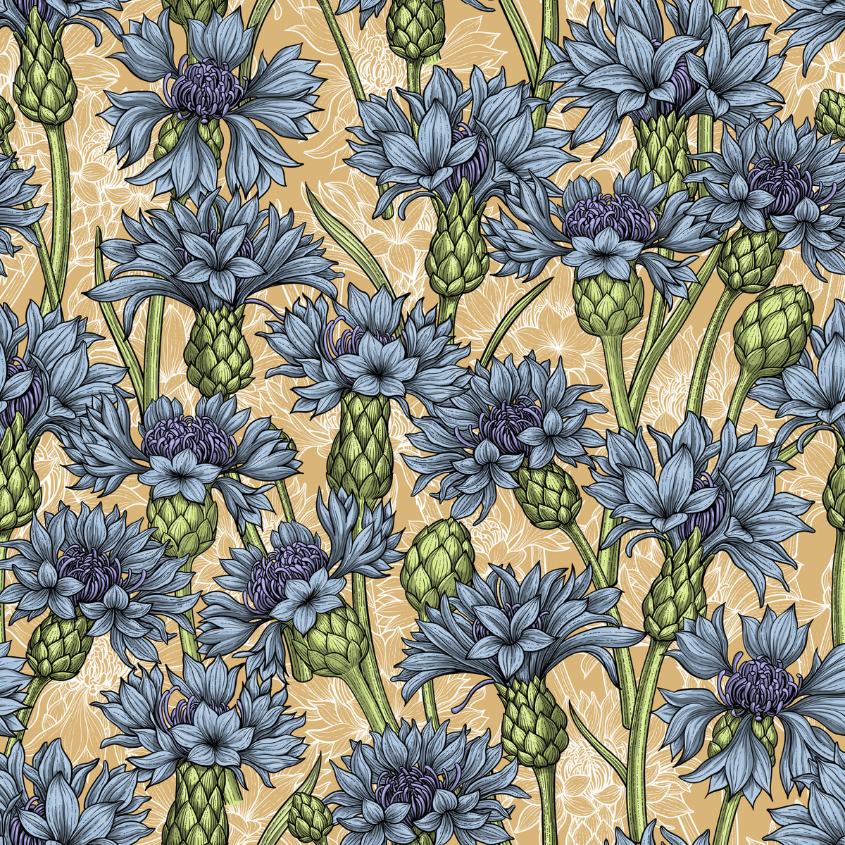 Cornflowers Wallpaper⁠