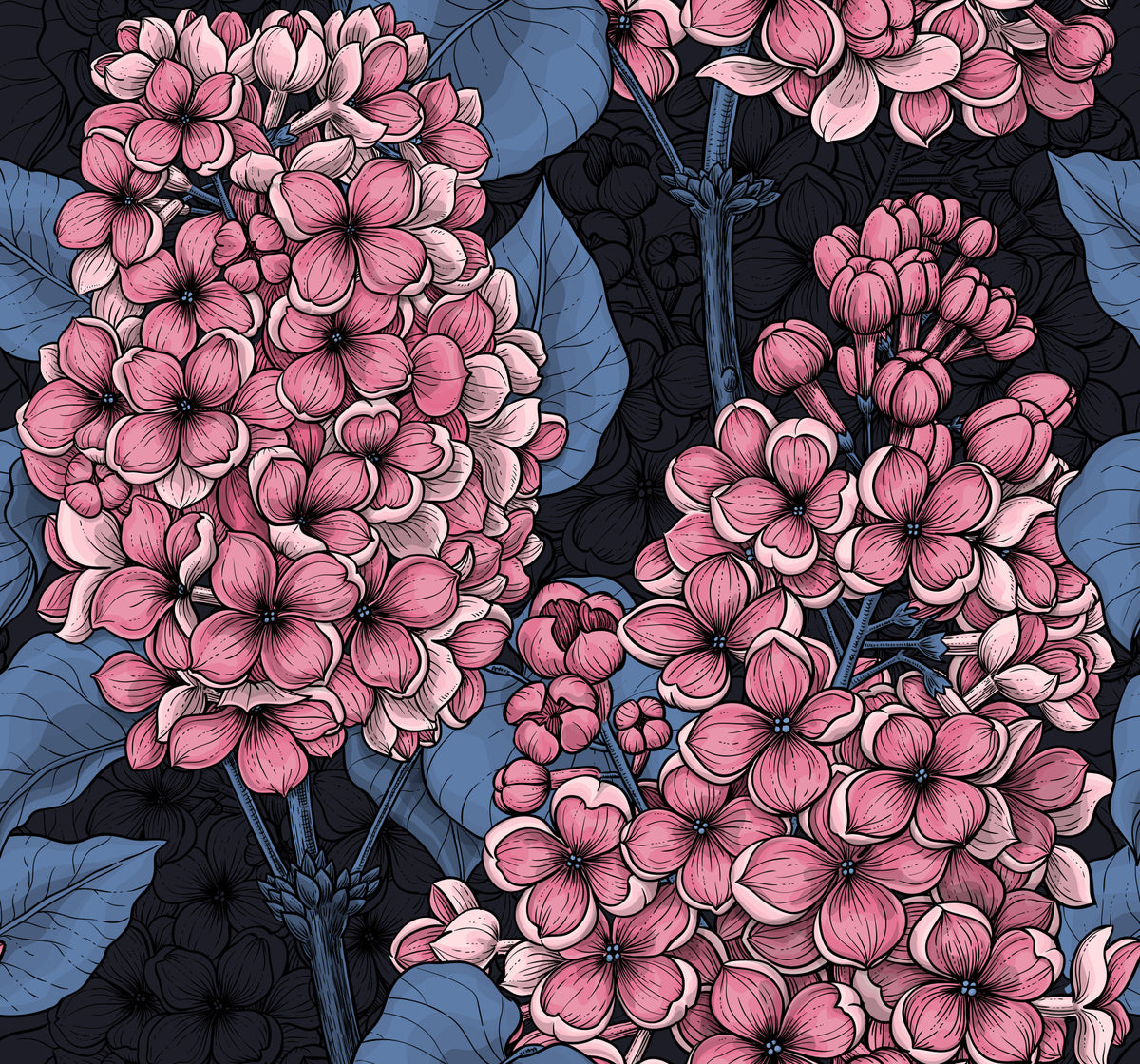 Lilac Wallpaper⁠ in your room — zoomed