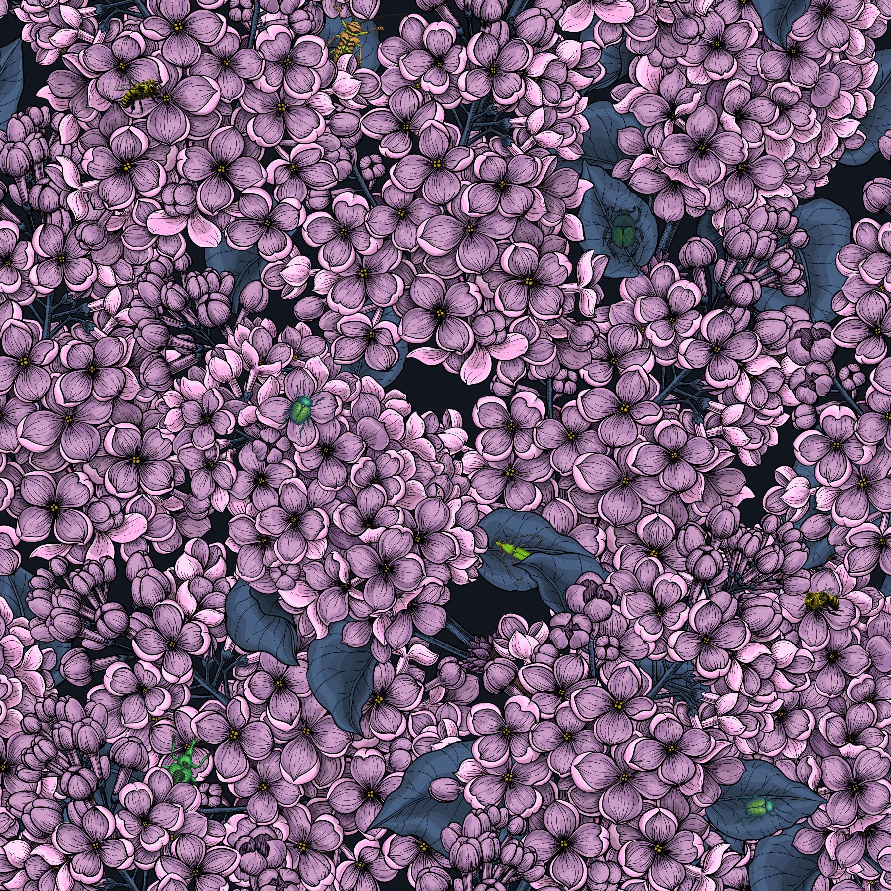 Violet Lilac garden Wallpaper⁠