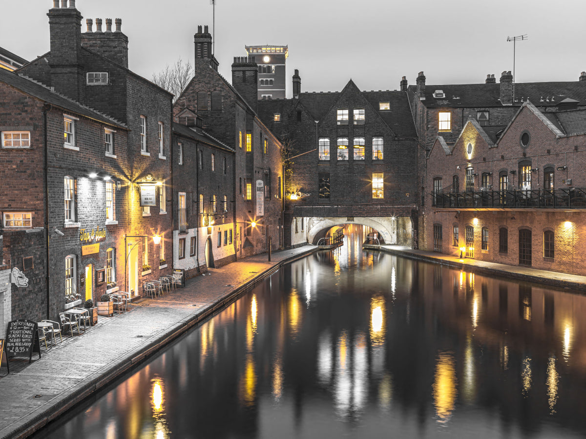 Urban Canal Twilight Wall Mural