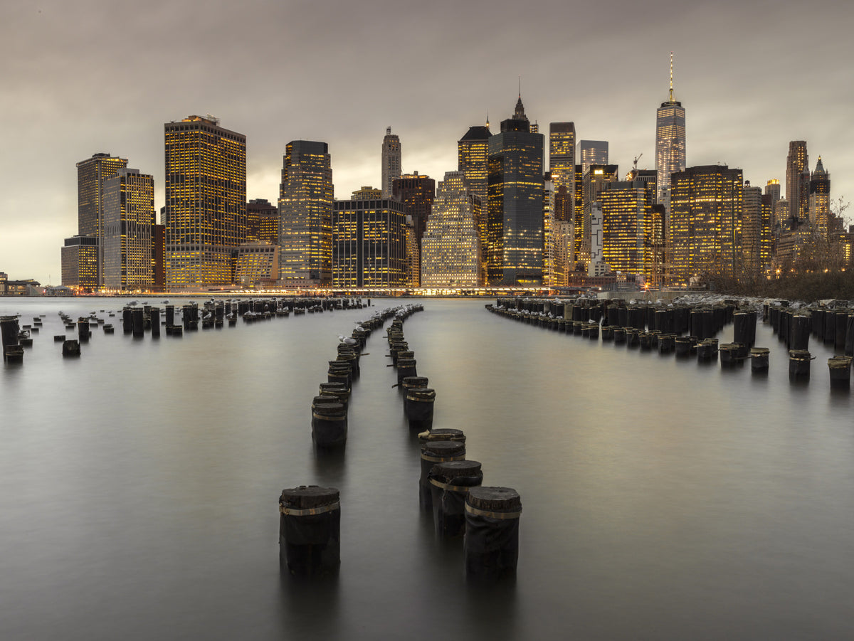 NYC Urban Glow Wall Mural