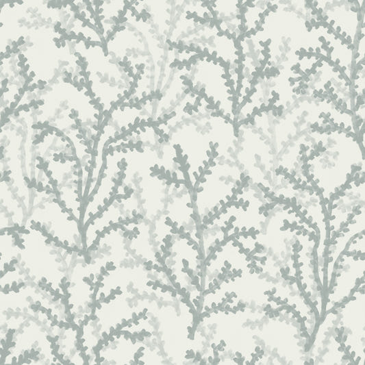 Painted Coraline Greenish Grey Wallpaper⁠