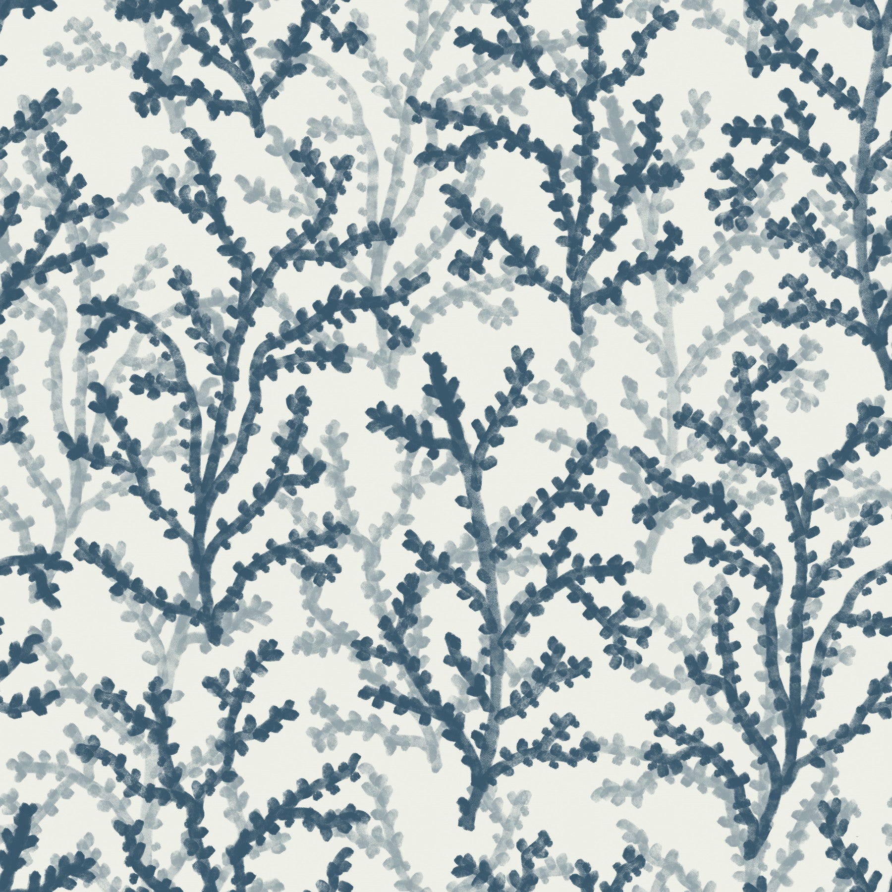 Painted Coraline Indian Teal Wallpaper⁠