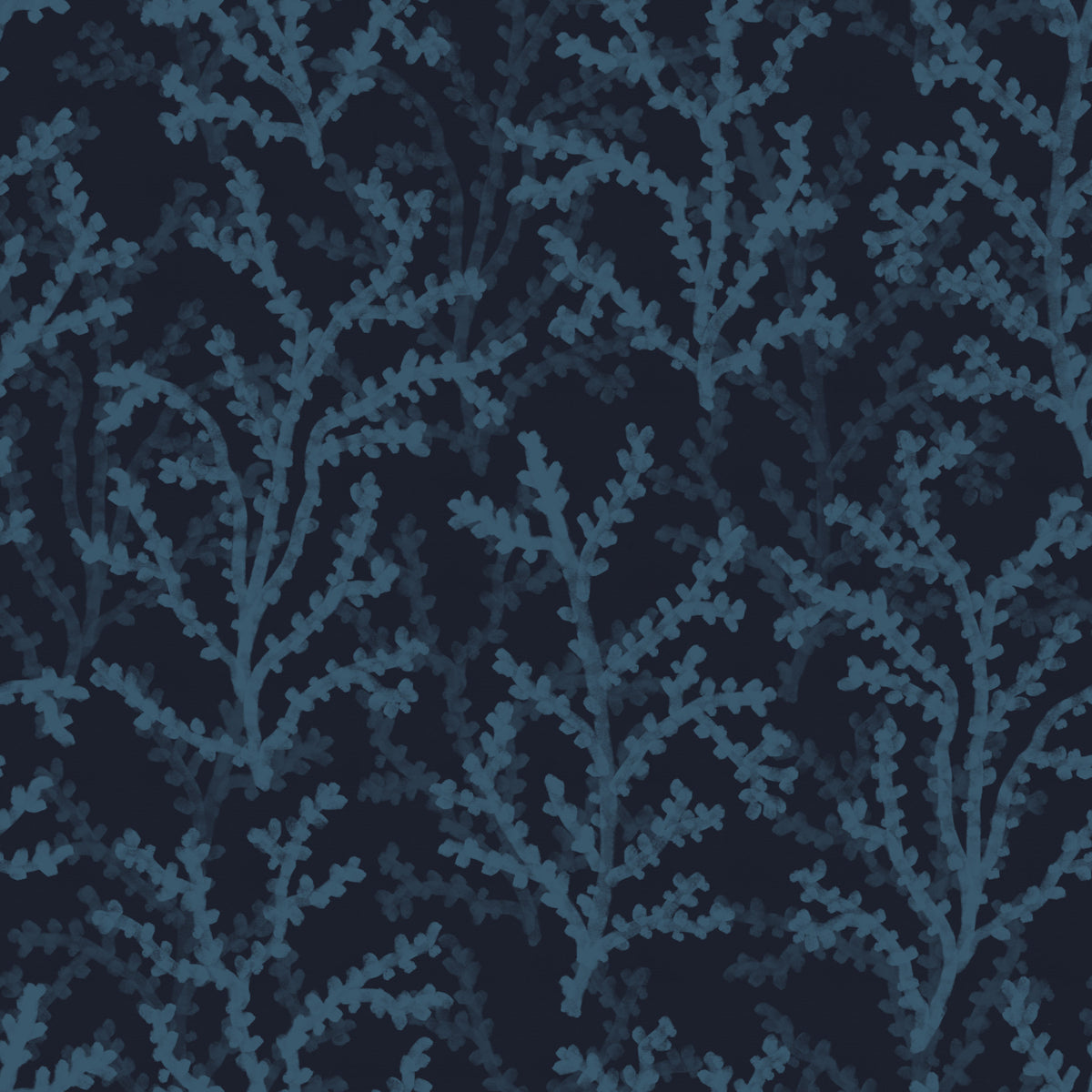 Painted Coraline Indian Teal Dark Wallpaper⁠ in your room — zoomed