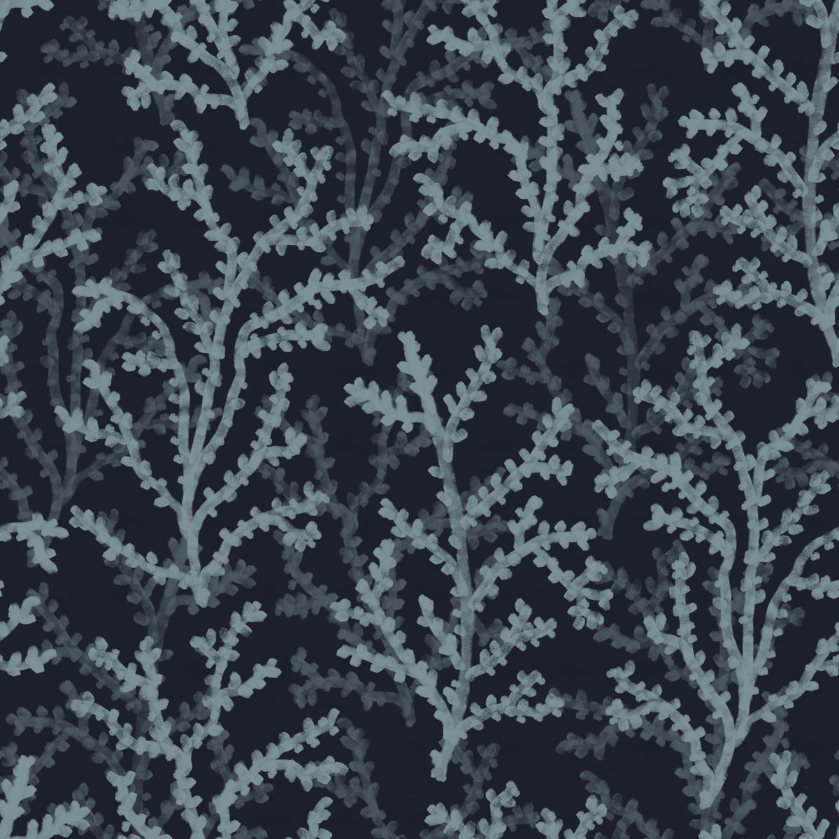 Painted Coraline Slate Gray Dark Wallpaper⁠