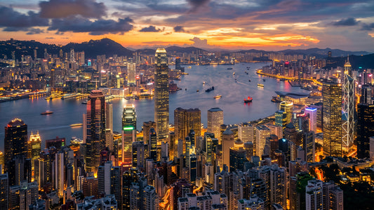Hong Kong Twilight Skyline Wall Mural