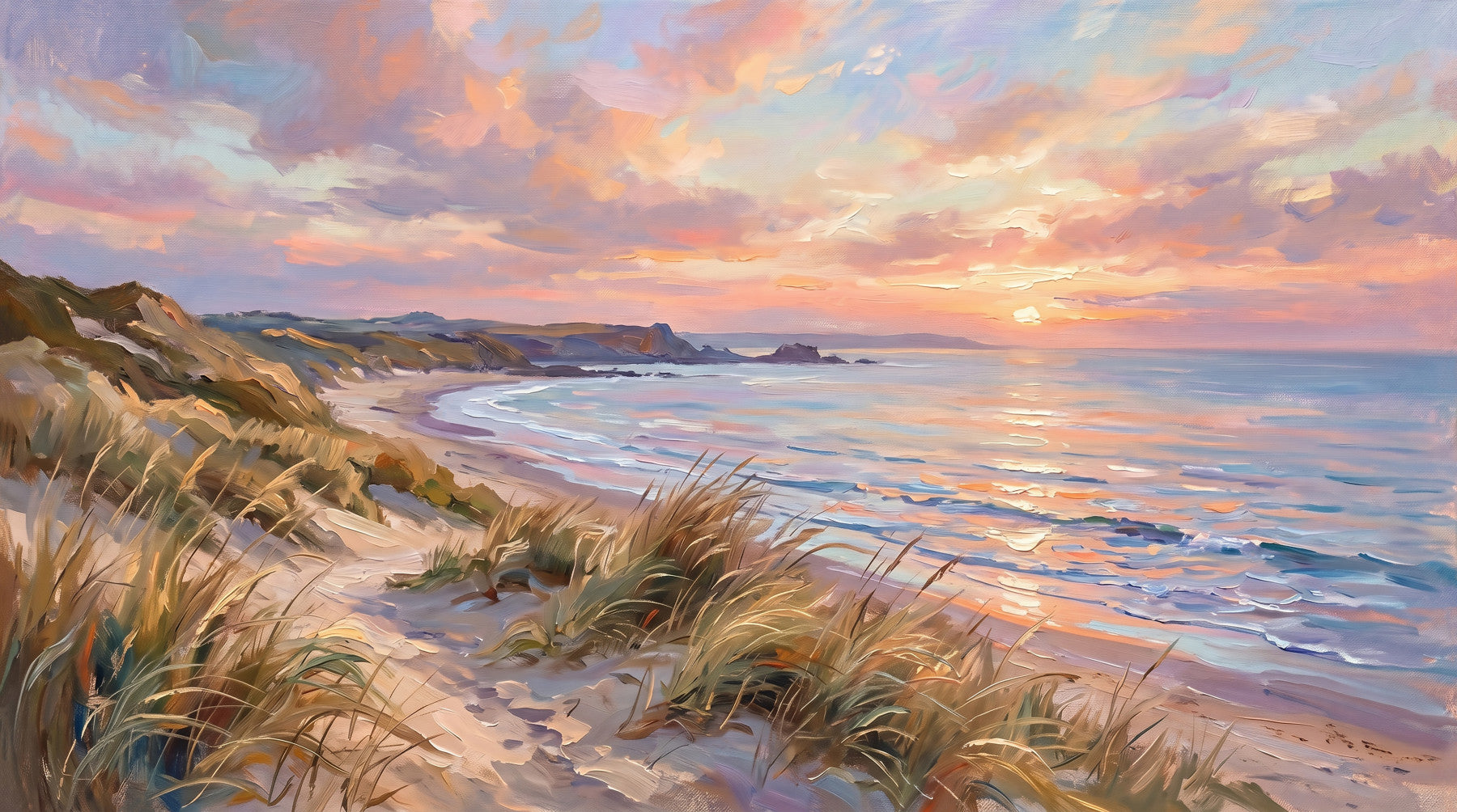 Golden Hour Coastal Escape Wall Mural