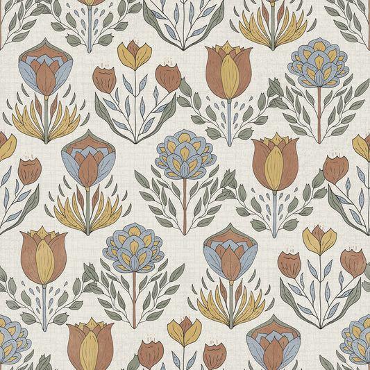 Nordic Folk Bloom Wallpaper⁠