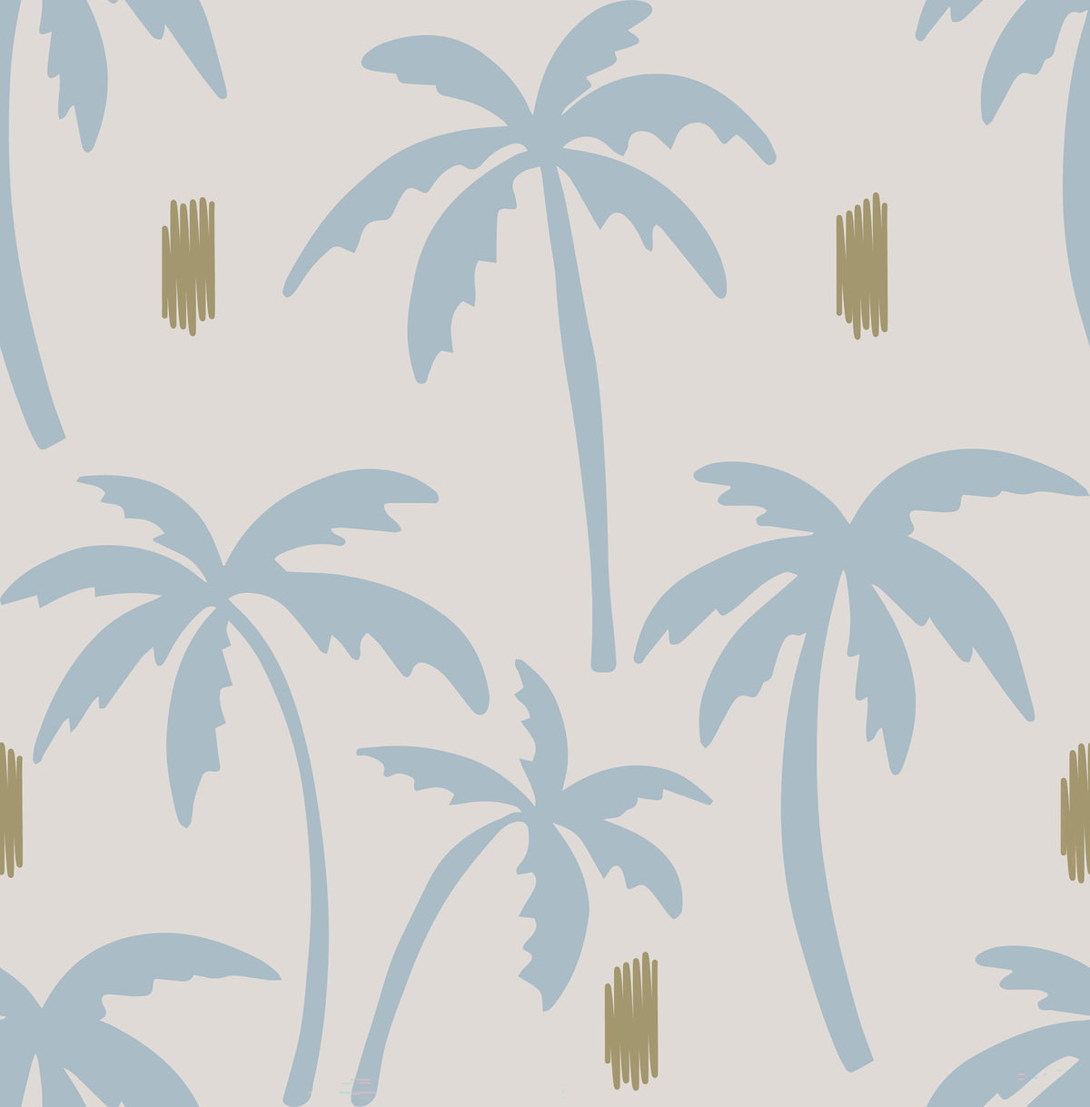 Light Blue Palm Tree Wallpaper Boho Coastal Wallpaper⁠