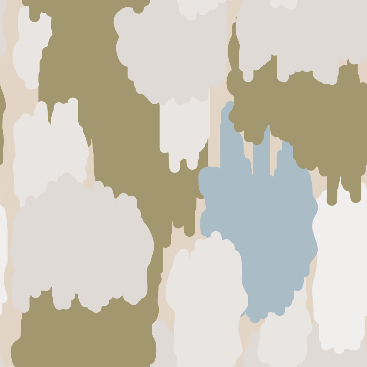 Olive Green Abstract Wallpaper Boho Coastal Wallpaper⁠
