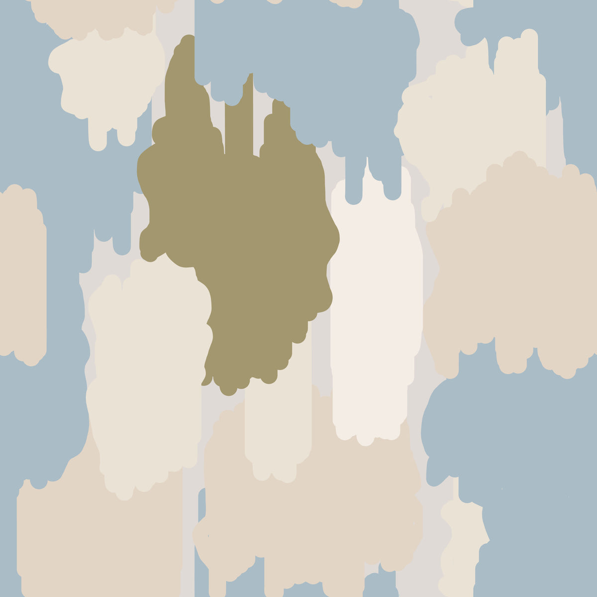 Soft Blue Abstract Wallpaper Boho Coastal Wallpaper⁠