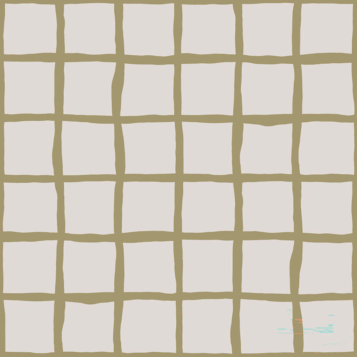 Olive Green Check Grid Wallpaper Boho Coastal Wallpaper⁠ in your room — zoomed