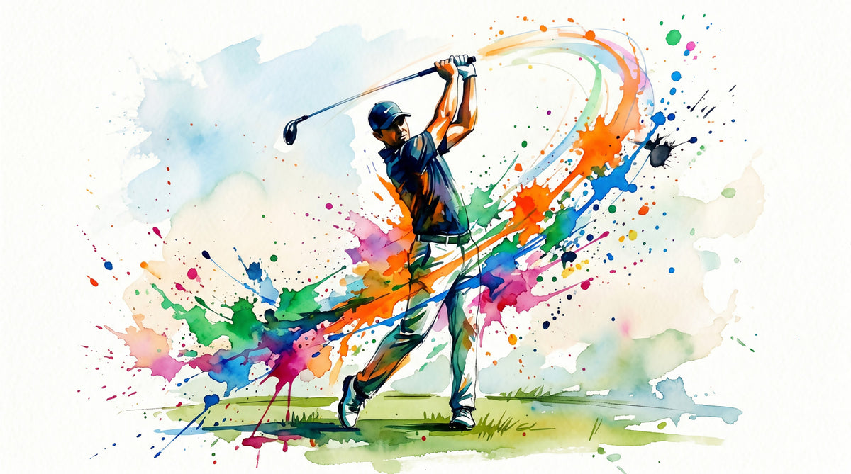 Dynamic Golf Splash Wall Mural in your room — zoomed