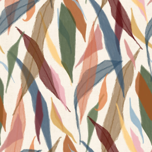 Tropical Painted Foliage Wallpaper⁠