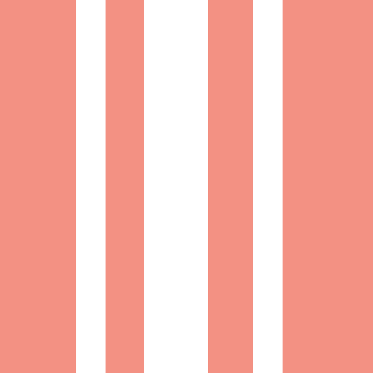 Coral Ticking Stripe Wallpaper Coastal Wallpaper⁠
