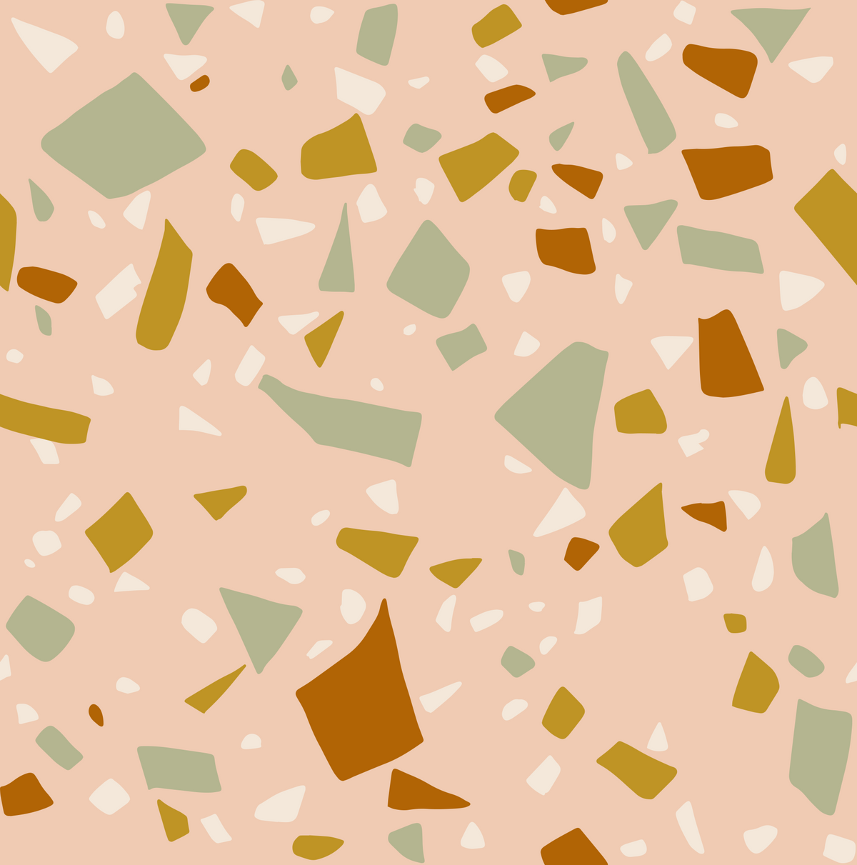 Peach Sage Terrazzo Wallpaper Mediterranean Wallpaper⁠